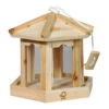 Vogelhaus Pavillon 6-Eck Hängend, FSC®-Holz Und Acrylglas, Ca. 19 X 18 X 18 Cm -Gartenprodukte 0910100614 Vogelhaus Pavillon 6 eck FSC mit Futterterrasse u Kordel 1 55366