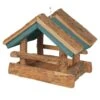 Vogelfutterhaus Kiefer Mit Rindendach, Braun Oder Grün, 19 X 24 X 22 Cm -Gartenprodukte 0910101284 Vogelhaus Kiefer mit Rindendach braun gruen 19x24xH 22cm 55270