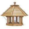 Kölle Vogelhaus, Mit Futtersilo, Kiefernholz, Eichenoptik, 53,5 X 53,5 X Höhe 42 Cm -Gartenprodukte 0910101392 Koelle Vogelhaus mit Futtersilo Eichenoptik 82038