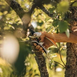 Fiskars Schere 'Plus PowerLever', Schwarz/orange -Gartenprodukte 0920300707 Plus PowerLever Metall Bypass Gartenschere 3 106801