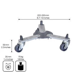 Multi Roller Sun City, Tragkraft 75 Kg, Stahl, Ca. 6 X 26,5-37,5 Cm -Gartenprodukte 0920600493 multi roller suncity small 4 116676