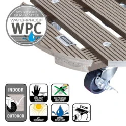 Multi Roller WPC, Tragkraft 100 Kg, Taupe, Ca. 7 X 29 X 29 Cm -Gartenprodukte 0920600507 multi roller wpc taupe 5 116693