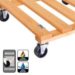 Multi Roller, Tragkraft 120 Kg, Hellbraun, Ca. 10 X 38 X 38 Cm -Gartenprodukte 0920600514multi roller kiefer kastanie 5 116711