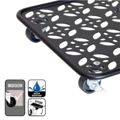 Pflanzenroller GH0936/0937, Tragkraft 80 Kg, Schwarz, Ø 30 Cm -Gartenprodukte 0920600521 pflanzenroller 5 116747