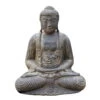 Buddha Sitzend, Grau, Steinguss, 40 X 36 X 25 Cm -Gartenprodukte 0980305981 sitzender Buddha japanisch 100490