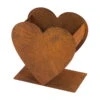 Herz Doppelt Auf Platte, Naturrost, Metall, 15 X 25 X 25 Cm -Gartenprodukte 0980306642 Herz doppelt auf Platte 100631