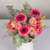 Gemischter Blumenbund 'Glücksmoment' Inkl. Gratis Grußkarte -Gartenprodukte 1025700003 DIY Mixbund Gluecksmoment Gerbera Lisianthus Euka Statice 2 d 100170