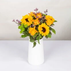 Gemischter Blumenbund 'Sommergruß' Inkl. Gratis Grußkarte -Gartenprodukte 1025700005 DIY Mixbund Sommergruss Helianthus Rose Santini Statice 2 94406
