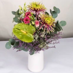 Gemischter Blumenbund 'Baltazar Mit Anthurie' Inkl. Gratis Grußkarte -Gartenprodukte 1025700011 DIY Mixbund Baltazar mit Anthurie Chrysa Lisi Gypso Statice Euka Anthurie 1 94431