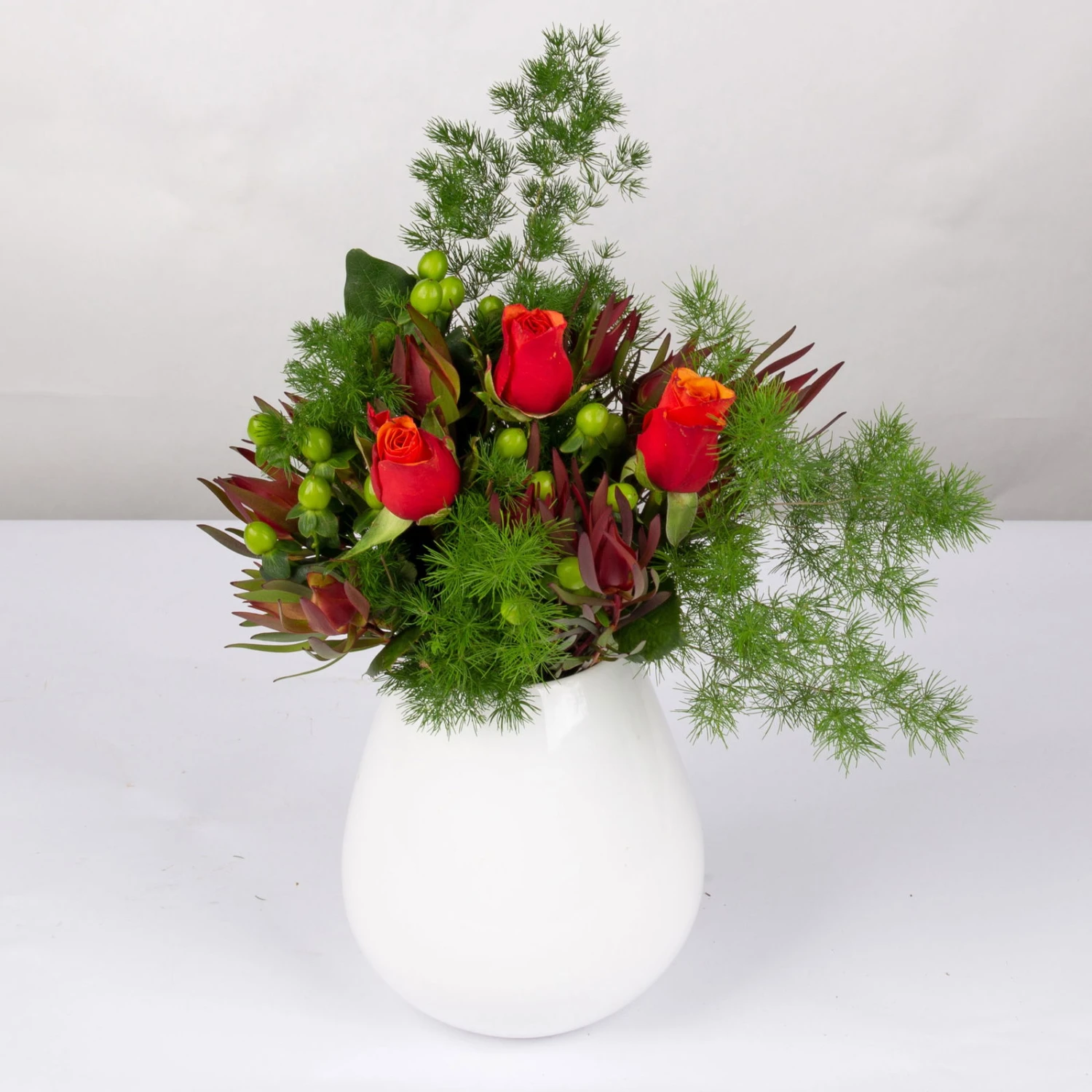 Blumenbund Rose 'Espana' Mit Zierspargel, Mit Gratis Grußkarte 5 Blumenbund Rose 'Espana' Mit Zierspargel, Mit Gratis Grußkarte – Bild 3