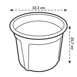 Elho Kartoffeltopf Green Basics Living Black, Ø 32,3 Cm, Höhe 25,7 Cm, Erdvol. 13 L -Gartenprodukte 12 gb potato pot 33 living black 8711904315597 110980