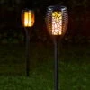 Solar-Gartenfackel, Cool-Flame-Technologie, Schwarz, Höhe Ca. 75 Cm -Gartenprodukte 2950100412 Solar Gartenfackel 75cm x 54278