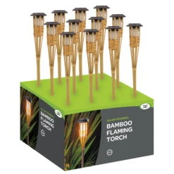 Solar-Bambusfackel Mit Flammeneffekt, Höhe Ca. 90 Cm 7 Solar-Bambusfackel Mit Flammeneffekt, Höhe Ca. 90 Cm -Gartenprodukte 2950100488 Solar Bambusfackel mit Cool Flame Effekt 90cm 2 126566
