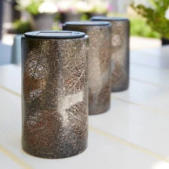 Solarleuchte Blatt, Antik Bronze, 9,0 X 9,0 X 15,3 Cm -Gartenprodukte 2950100547 Solar Lampe Blatt 4 90063