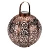 Solarlaterne Damast, Bronze, Ø 18 Cm -Gartenprodukte 2950100602 Koelle Solarlaterne Damast klein bronze 104942