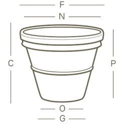 Pflanzkübel Doppio Bordo Terra, Ø 35 X H 32 Cm -Gartenprodukte 3210100272 Pflanzkuebel Doppio Bordo technische Zeichnung 111247