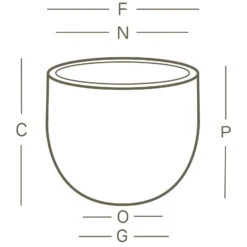 Euro 3 Plast Pflanzkübel Etria Perlschwarz -Gartenprodukte 3210100706 Pflanzkuebel Etria technische Zeichnung 111246