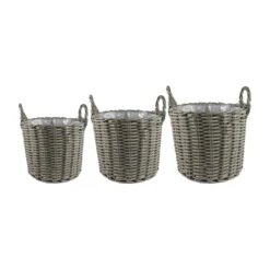 Pflanzkorb Mila, Grau, Ø 31 X H 38 Cm -Gartenprodukte 3210103589 3210103590 3210103591 Koelle Pflanzkorb Mila grau 62002