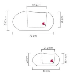 Pflanzstein Flow, Stony Grey, L 48 X B 38 X H 23 Cm -Gartenprodukte 3210103633 3210103634 3210103635 3210103636 Pflanzstein Flow stony black grey bemassung 55925