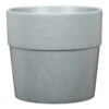 Pflanzgefäß 'Groove' Mit Reservoir, Rund, Beton, Hellgrau, Kunststoff -Gartenprodukte 3210104002 Pflanzgefaess Groove mit Reservoir concrete 97840