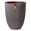 Pflanzvase 'Groove', Anthrazit, Ø 34 X H 46 Cm -Gartenprodukte 3210104112 pflanzvase groove 116929