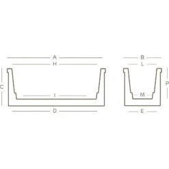 Euro 3 Plast Pflanzkasten Tere, Terra, Ca. 100 Cm, Erdvol. 128 L -Gartenprodukte 3230100450 3230100451 Pflanzkasten Tere technische Zeichnung 111257