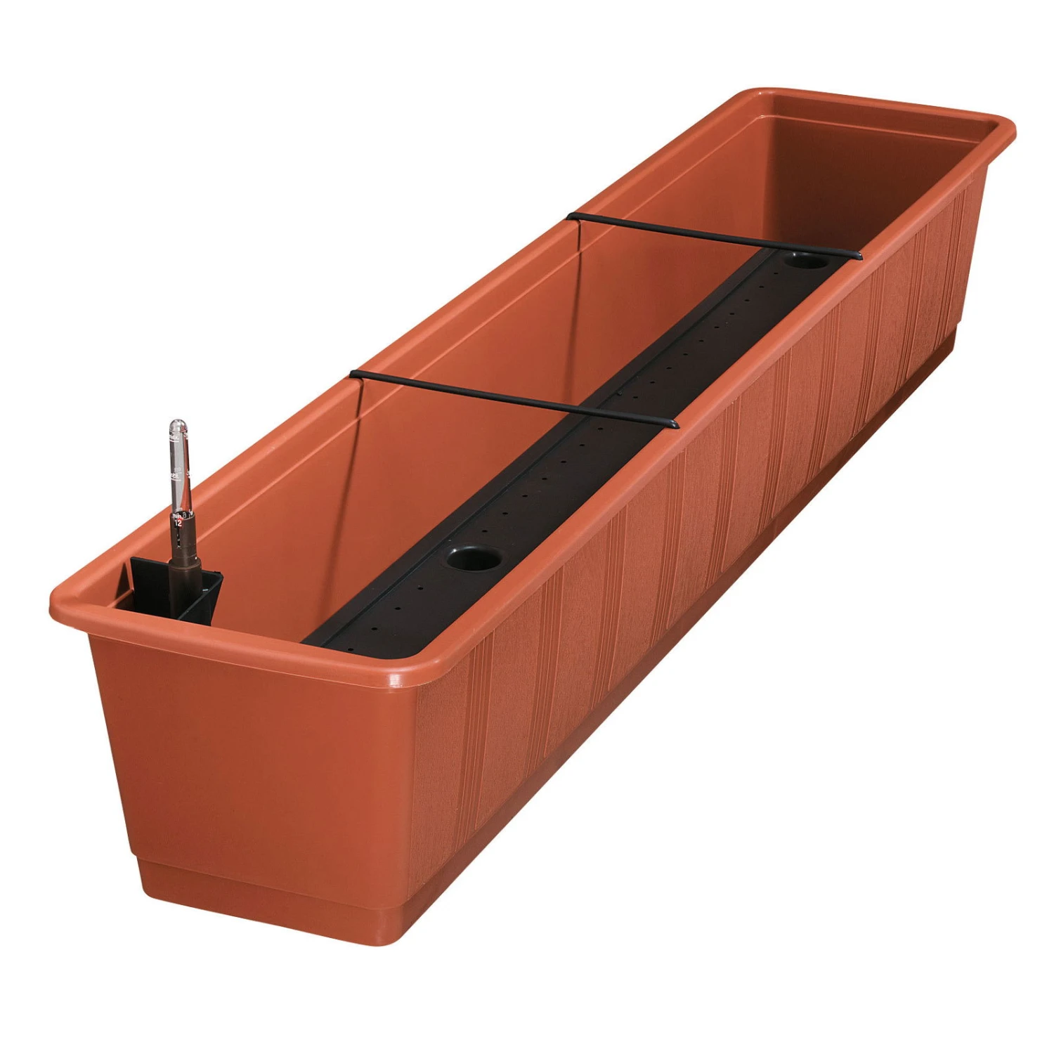 Bewässerungskasten 'Aqua Green', Terrakotta, Mit Wasserstandsanzeiger 3 Bewässerungskasten 'Aqua Green', Terrakotta, Mit Wasserstandsanzeiger