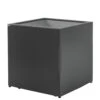 Gartensilber Pflanztrog Kubus Mit Rollen, Anthrazit -Gartenprodukte 3230600039 Pflanztrog Kubus mRollen anthrazit 55x55x55cm 49251