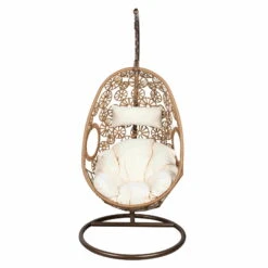 Hängesessel Rhodes, Natur, Inkl. Kissen, Handgewebt, 195 X 95 X 95 Cm -Gartenprodukte 3910302500 Haengesessel Rhodes natur inkl Kissen ca95x95x195cm1 71988