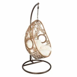 Hängesessel Rhodes, Natur, Inkl. Kissen, Handgewebt, 195 X 95 X 95 Cm -Gartenprodukte 3910302500 Haengesessel Rhodes natur inkl Kissen ca95x95x195cm6 71990