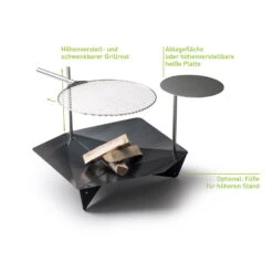 Höfats TRIPLE 90 Feuerschale In Schwarz, Maße 90 X 78 X 24 Cm 12 Höfats TRIPLE 90 Feuerschale In Schwarz, Maße 90 X 78 X 24 Cm -Gartenprodukte 3920150074 TRIPLE 90 Feuerschale 90x78x24cm 6 57572