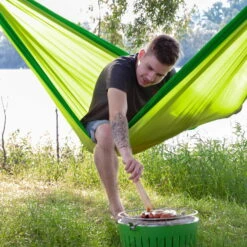 LA SIESTA Singe-Reisehängematte Colibri 3.0, Palm, Nylon, Bis 180 Kg, Reißfest, Leicht -Gartenprodukte 3940200282 Single Reisehaengematte Colibri 3 0 palm Nylon Stoff 9 61221