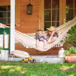 LA SIESTA Kingsize Hängematte 'Bossanova', Latte -Gartenprodukte 3940200348 Kingsize Haengematte Bossanova Latte Bio Baumwolle 3 106147